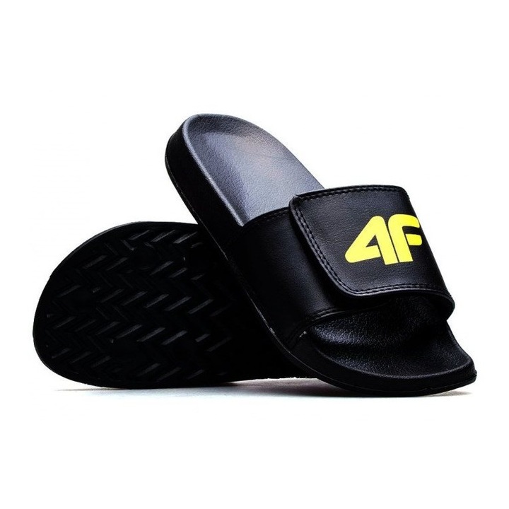 Papuci pentru copii 4F HJZ21JKLM00120S, sintetic, negru, 32 EU