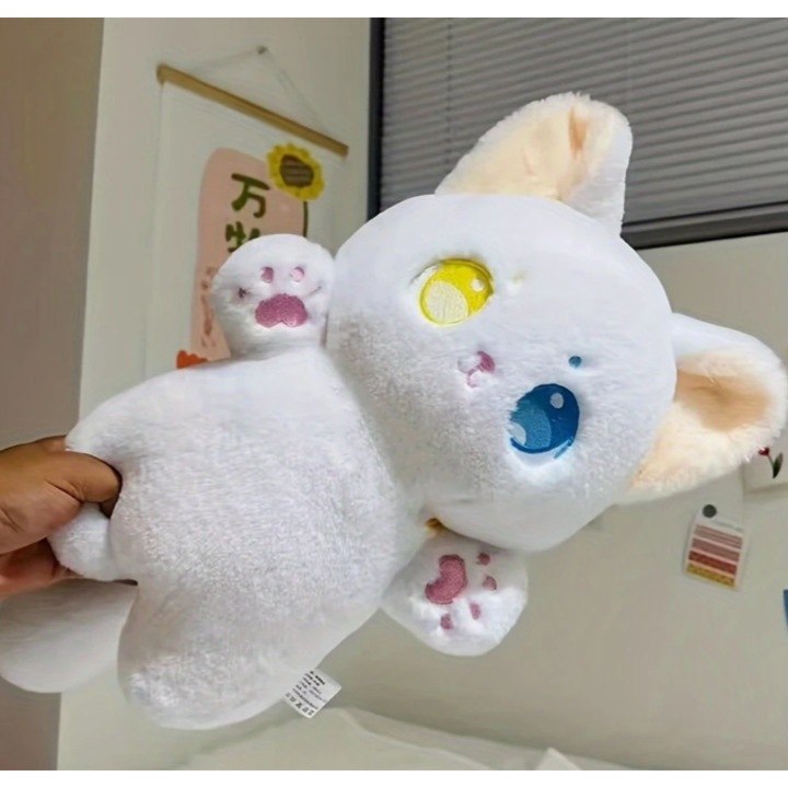 Jucarie de plus pisicuta dragalasa si pufoasa VICTINY ® alb / 23 cm