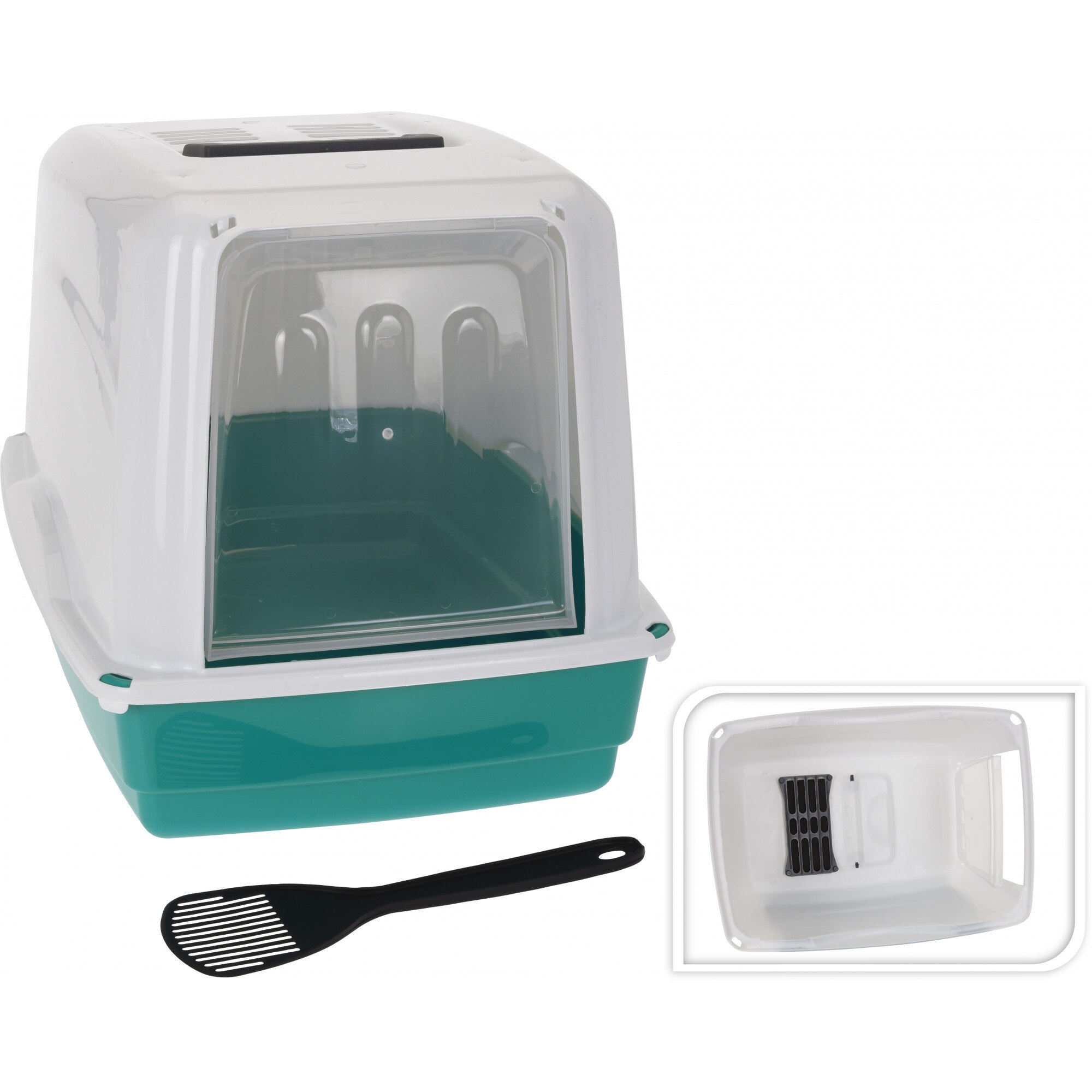 Toaleta cu usa pentru pisici