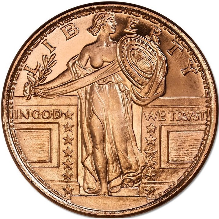 Moneda din Cupru Standing Liberty SUA 1 oz