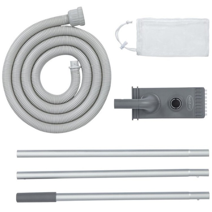 Aspirator manual pentru piscina Bestway Lay-Z-Spa, 220cm, cu perie si sac pentru murdarie, 0,83kg