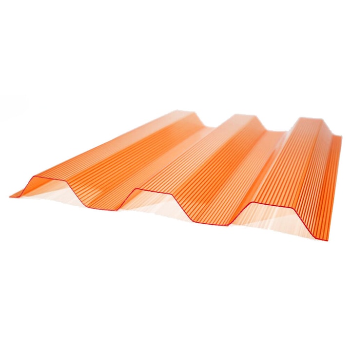 Policarbonat Polyplast Puls ML trapez 76/18 portocaliu 2000*1060 mm - grosime 1mm
