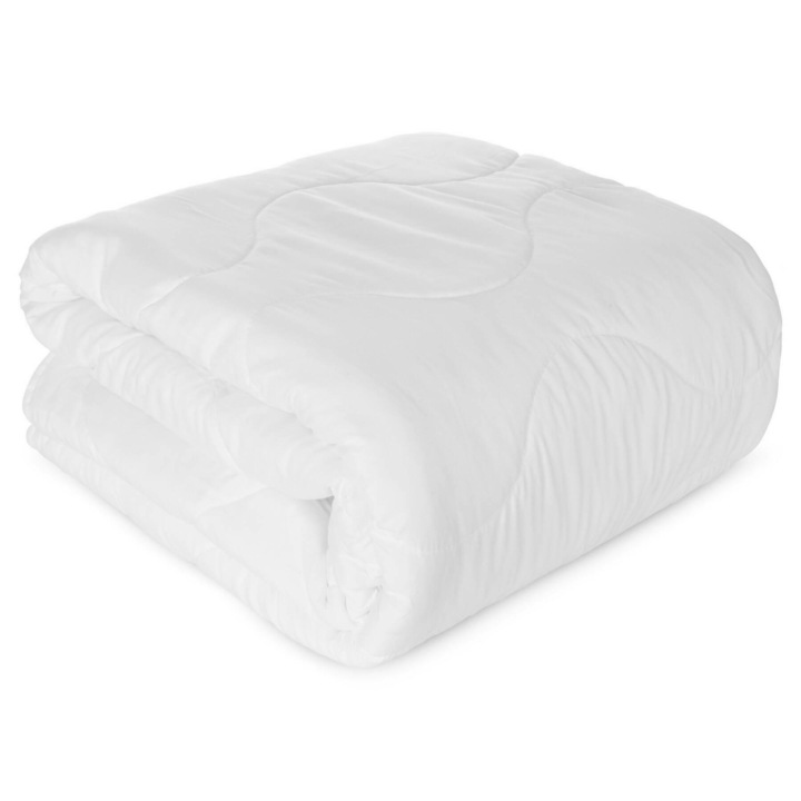 Pilota antialergica Eurofirany 220x200cm alba, letna, din microfibra