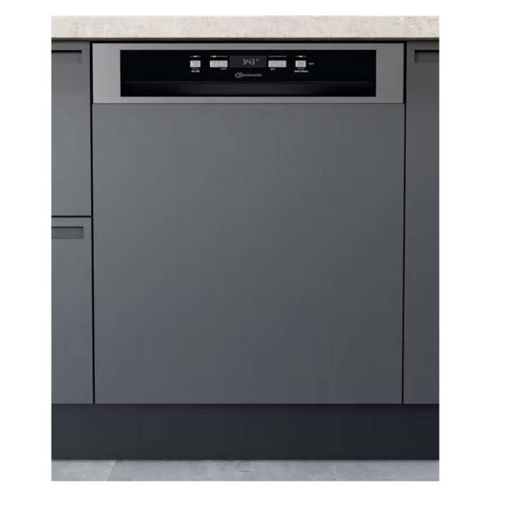 Masina de spalat vase semiincorporabila Bauknecht BBC3B26X, 60 cm, otel inoxidabil