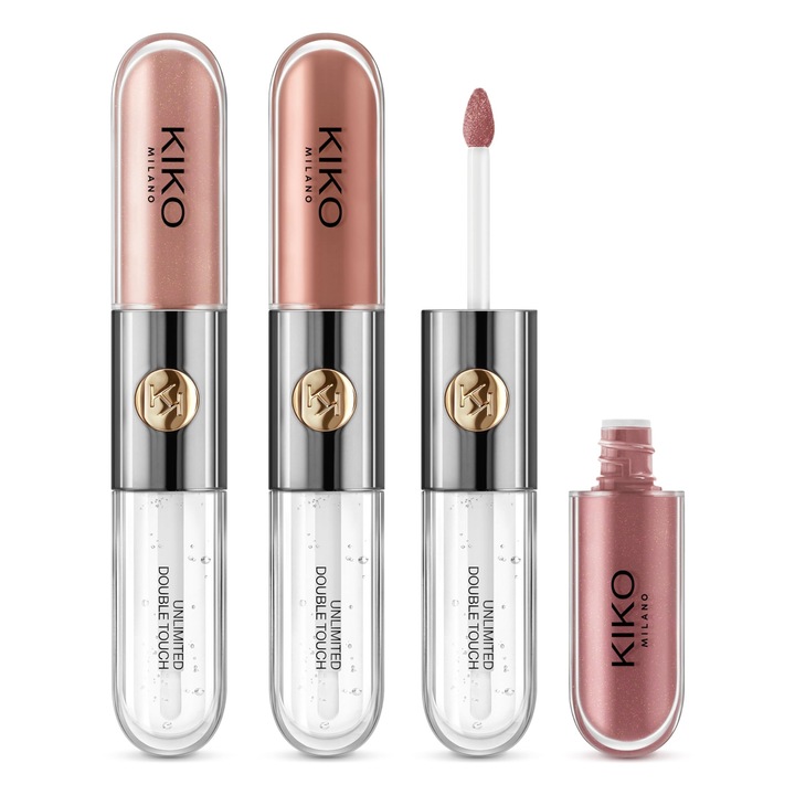 Kiko Milano Unlimited Double Touch 01 ajándék szett, ajakkészlet 3 db 2 lépéses folyékony rúzssal