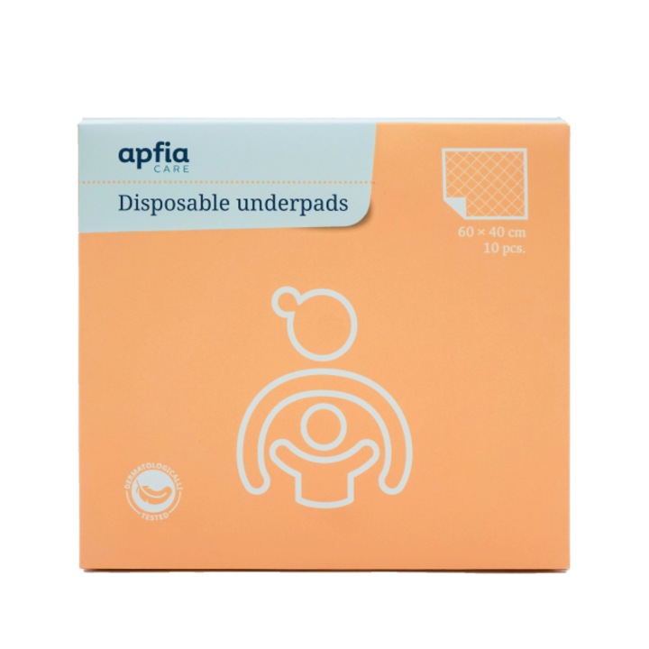 Подложки за еднократна употреба 60x40 см x 10 броя, Apfia Care