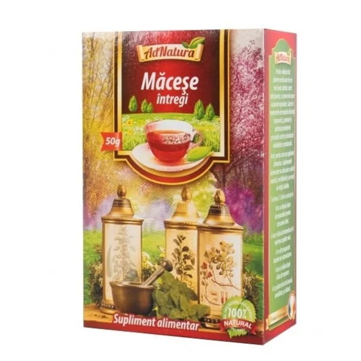 Ceai de Macese Fructe Intregi, 50 grame, AdNatura