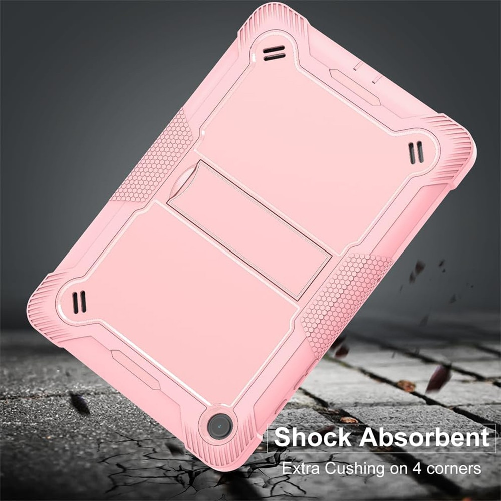 [Pachet 360°] Husa + folie din sticla pentru Samsung Galaxy Tab A11 Plus 11 inch Rugged Heavy Duty - roz