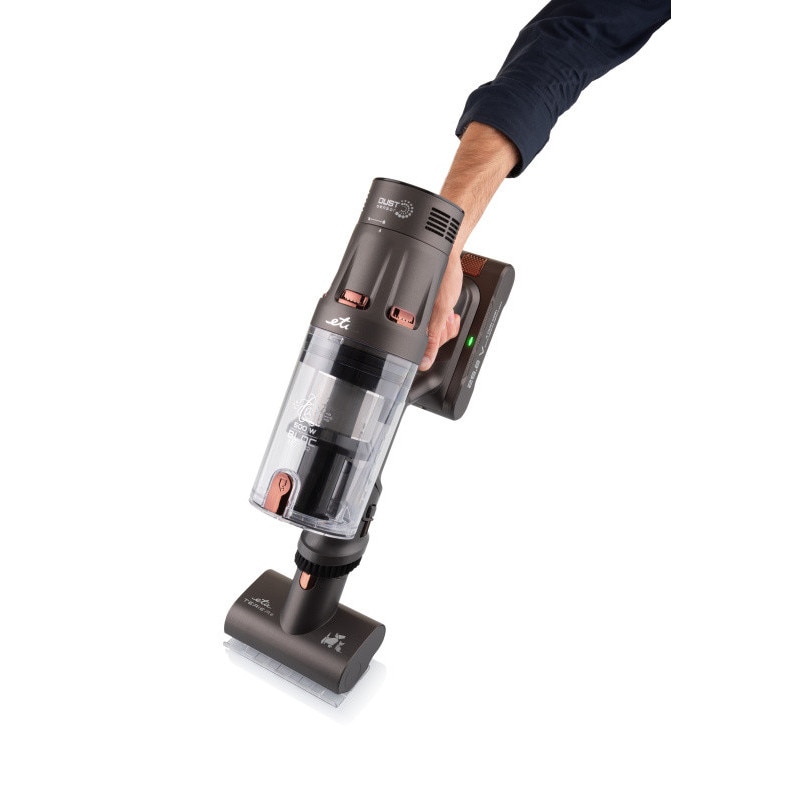 Aspirator vertical 3 in 1 ETA Terier 5247 90000, motor digital 500 W, baterie Li-Ion 25, 2 V, afisaj OLED, maro