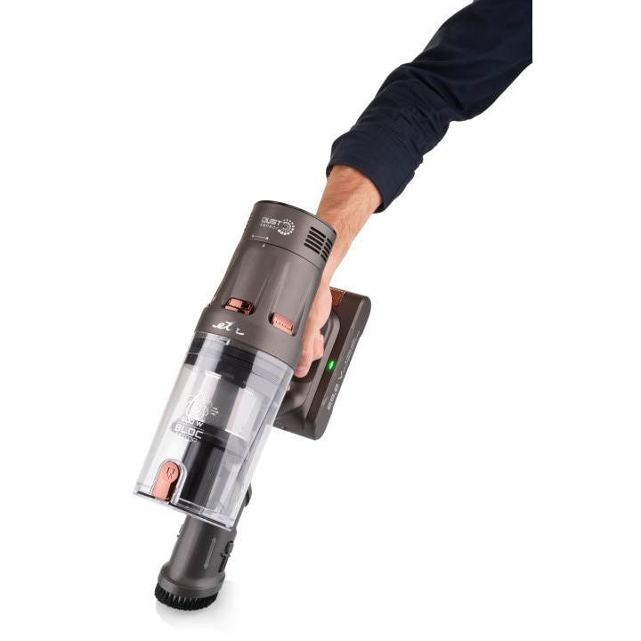 Aspirator vertical 3 in 1 ETA Terier 5247 90000, motor digital 500 W, baterie Li-Ion 25, 2 V, afisaj OLED, maro