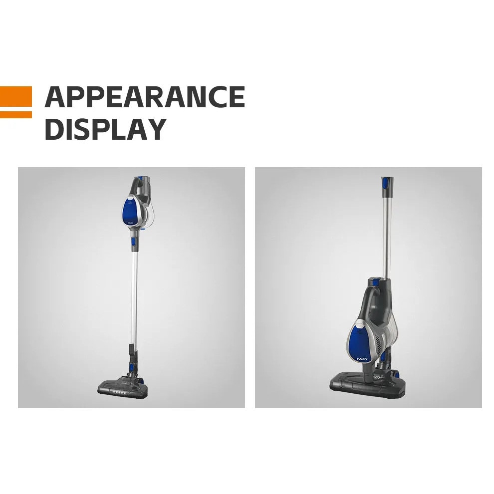 Aspirator vertical 2 in 1 HALEY, 1, 2L, 22.2V, autonomie max 40 min, Albastru/Argintiu