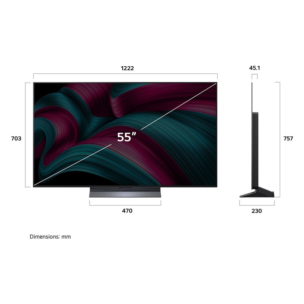 Televizor LG OLED55C59LB OLED, 139 cm, 4K UHD, HDR, Smart TV, Control vocal (Alexa, Asistent Google), Dolby Atmos, 120 Hz, WebOS 25