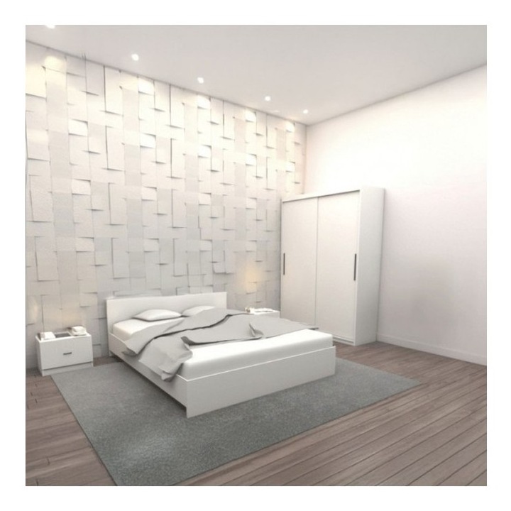Dormitor Arli alb 160 x 200