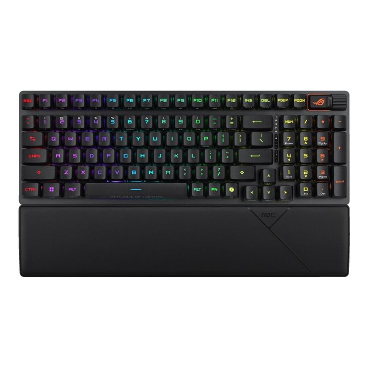 Tastatura gaming, ASUS, Wireless, ROG Strix Scope II 96 RX, Iluminare RGB, Negru