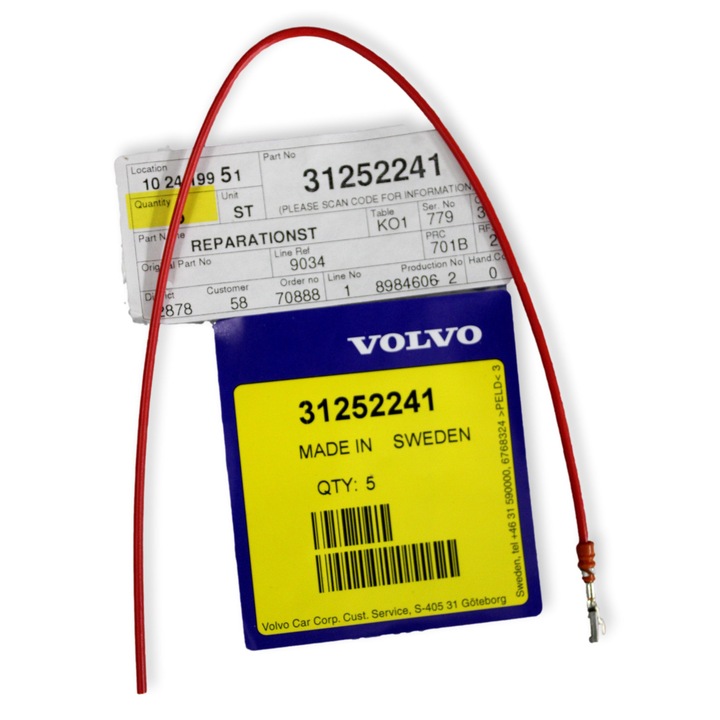 VOLVO csatlakozó terminál 1.0 mm2 javító tűs kocka 0.4 mm OE 31252241