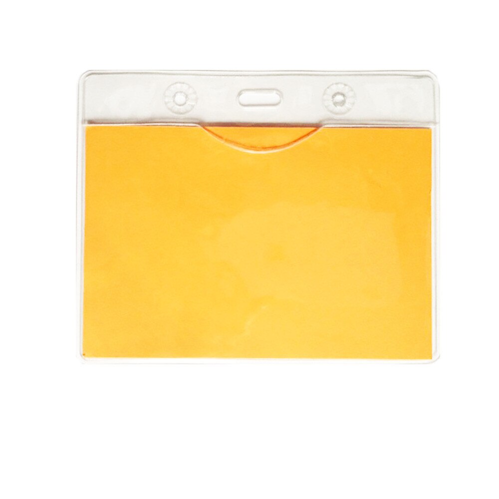 Suport ecuson orizontal cu clapeta, 105x70 mm, 100 buc/set, plastic transparent