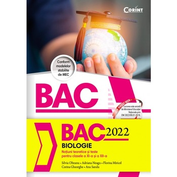 Bac 2018. Biologie Cls. XI-XII. Revizuit si Adaugit - Silvia Olteanu, Adriana Neagu, Florina Miricel, Corina Gheorghe, Ana Sandu Bac 2018. Biologie Cls. XI-XII. Revizuit si Adaugit - Silvia Olteanu, Adriana Neagu, Florina Miricel, Corina Gheorghe, Ana Sandu