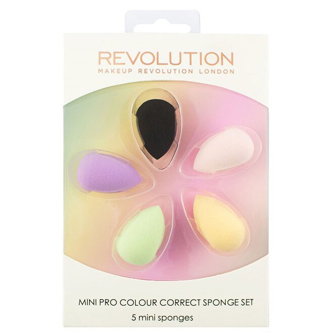 Set 5 bureti mini Makeup Revolution Mini Pro Colour Correct pentru aplicarea machiajului