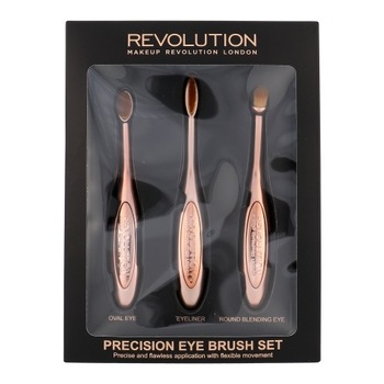 Set 3 pensule Makeup Revolution Precision Eye Brush pentru aplicarea fardului de pleoape Set 3 pensule Makeup Revolution Precision Eye Brush pentru aplicarea fardului de pleoape