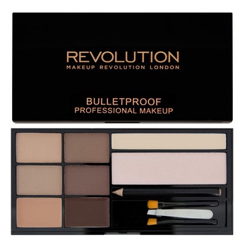 Kit pentru sprancene Makeup Revolution Ultra Brow Fair to Medium, 18 g Kit pentru sprancene Makeup Revolution Ultra Brow Fair to Medium, 18 g