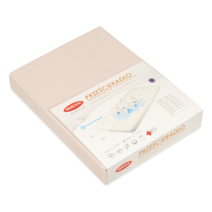 MATEX matracvédő, frottír, 140x200x20cm, vízálló, OEKO-TEX minősítéssel