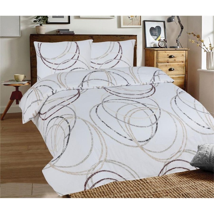 Lenjerie de pat MATEX, flanel, 140x200cm, 70x80cm, 100% bumbac, OEKO-TEX