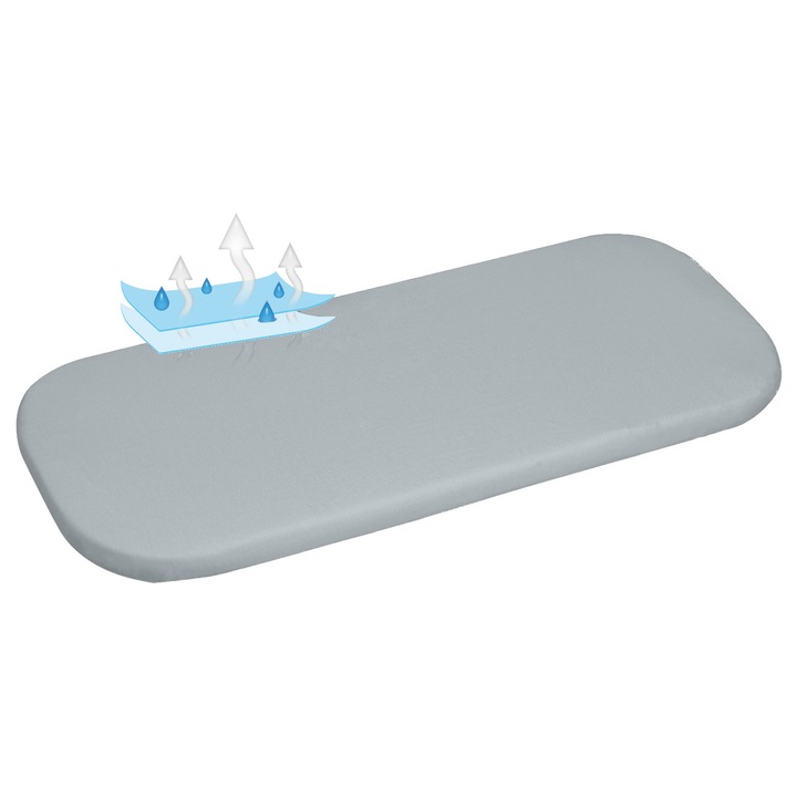 BabyMatex matrachuzat, vízálló, rugalmas anyaggal, 35x75x3cm, antibakteriális, szürke