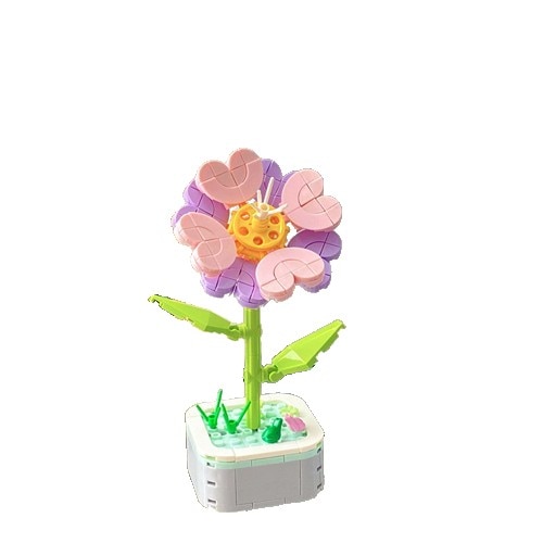 Flory【ふろーりー】 ２台 Set de Constructie Floare in Ghiveci, Flippy, 4 Ani, Ornament
