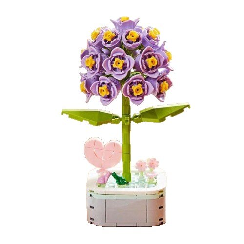 ミニチュアRIPCHU バタフライフラワーオブジェ Set de Constructie Zambila in Ghiveci, Flippy, 4 Ani, Ornament