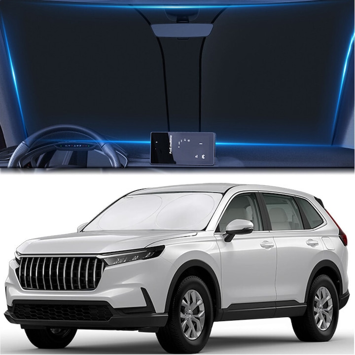 Сенник за кола, иновативна технология, максимална защита, сгъваем, многоцветен, с чанта за съхранение