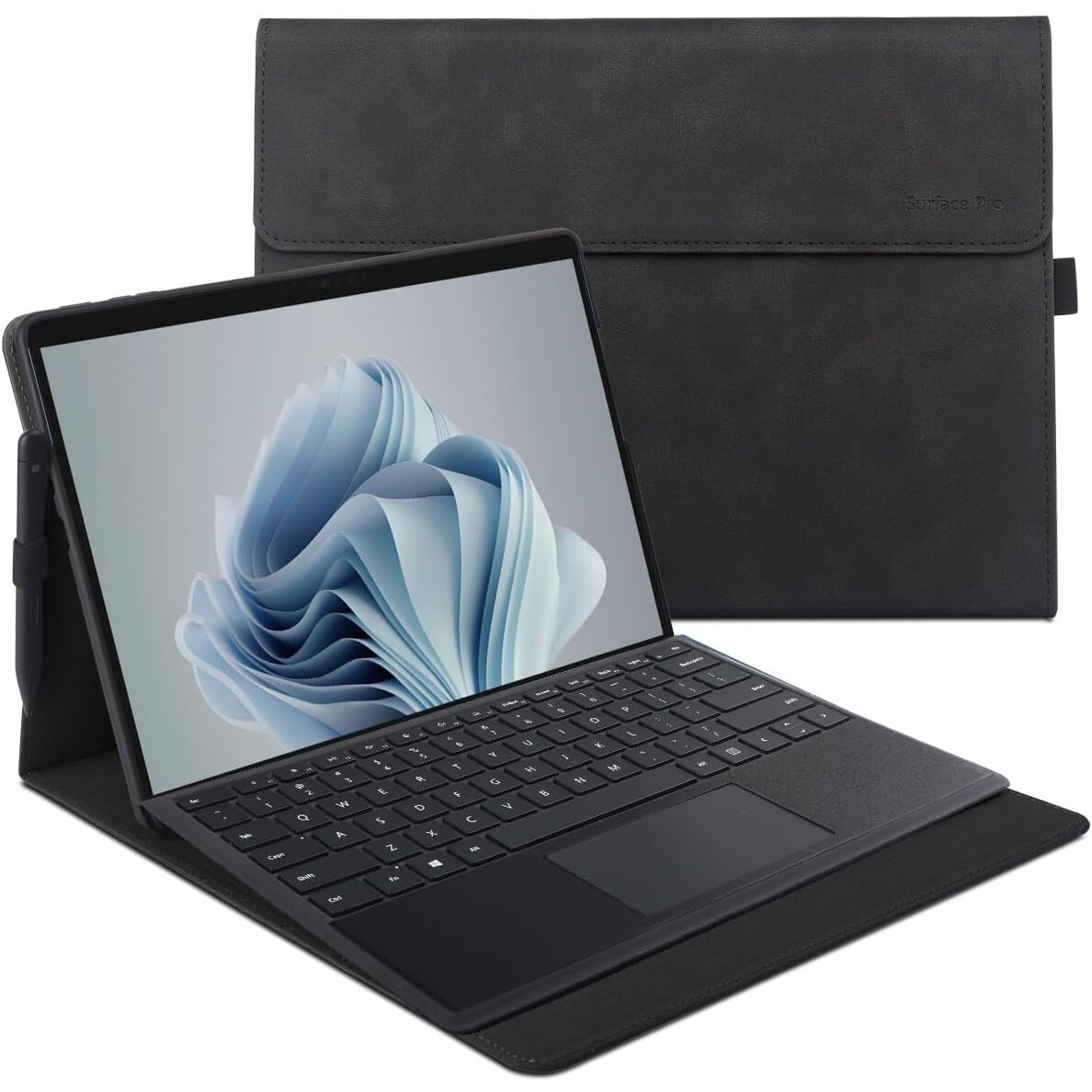 Husa tablete, neagra, 13", pentru Microsoft Surface Pro 9/10/11, design subtire, rezistent la zgarieturi, set inclus