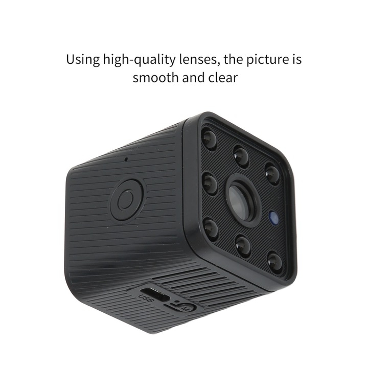 Уеб камера Fokelyi, 128GB, безжична, черна, 900mAh, за домашен офис