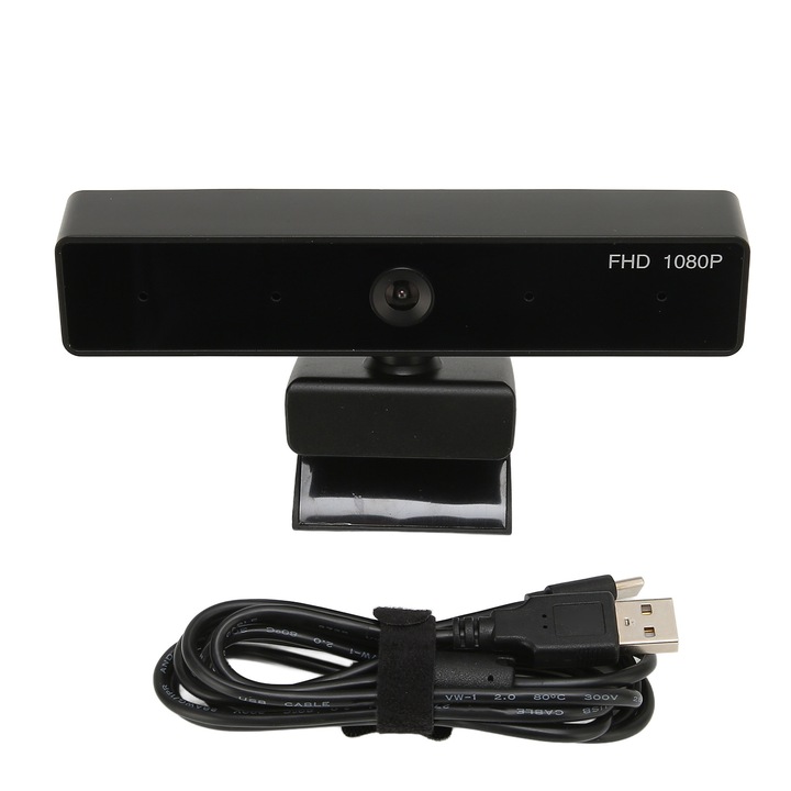 Fokelyi 1080P компютърна камера 96° ъгъл стерео микрофон USB