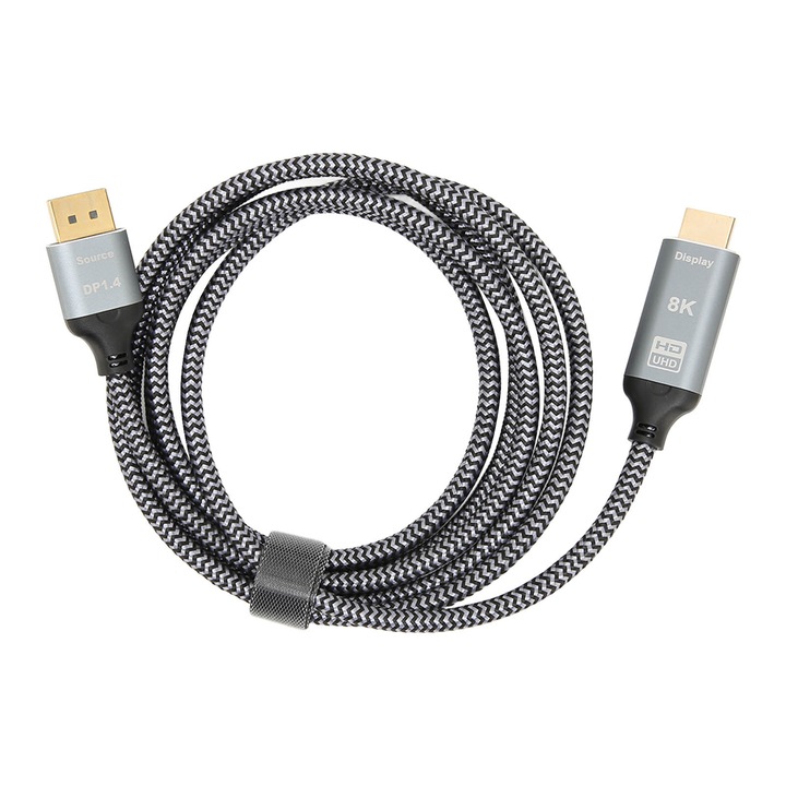 Кабел адаптер DisplayPort 1.4 към HDMI 2.1 Fokelyi 8K 6ft