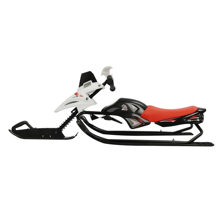 Fékezős szánkó, vonzó dizájn, 80 kg teherbírás, 124x51x43,5 cm, 3 év feletti gyermekek számára