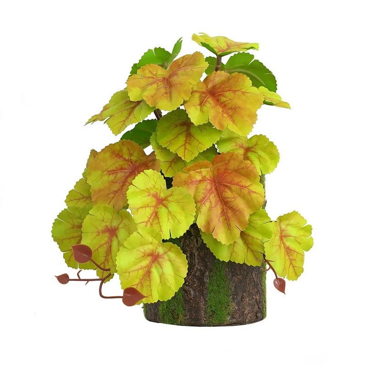 Planta artificiala YANYXR 23 frunze verde 23x45cm