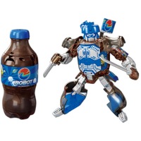 Robot Transformabil Sticla Suc, 2 in 1, Albastru, Design Colorat, Elemente Mobile