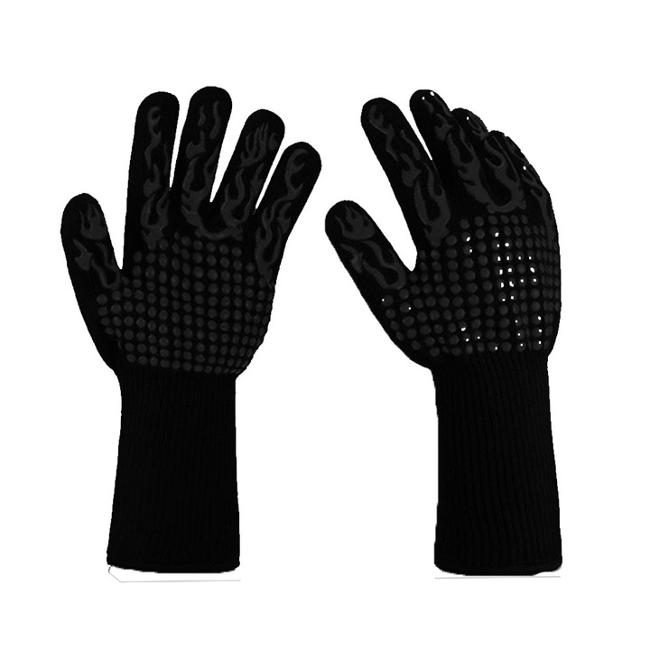 Hőálló grillkesztyűk, szigetelt és tűzálló szilikon sütőkesztyűk főzéshez és grillezéshez