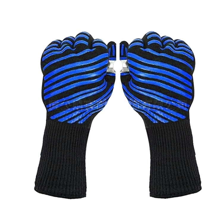 Lángálló, hőálló szilikon kesztyűk mikrohullámú sütőhöz és grillezéshez, magas hőmérsékletre.