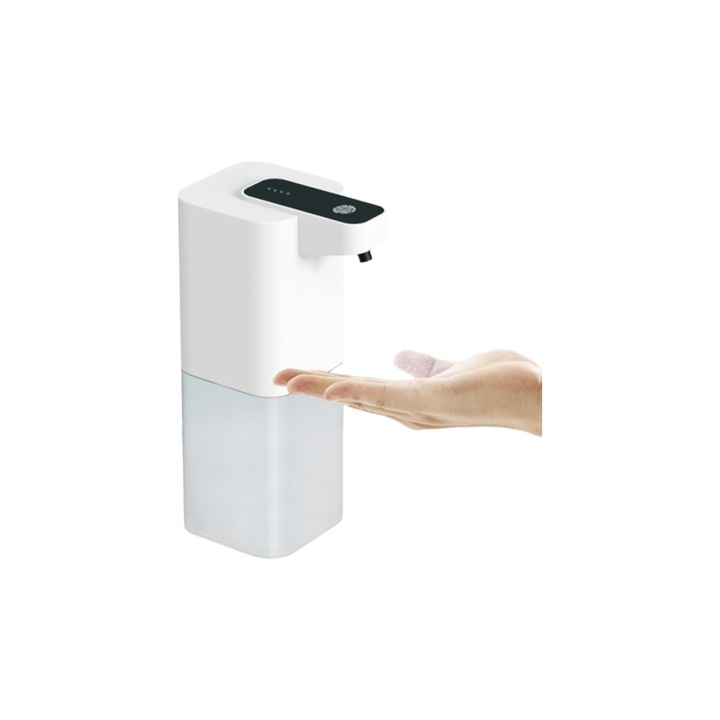 Dispenser automat de spuma Zeaicos, design durabil, alimentare reincarcabila 5V, utilizare versatila