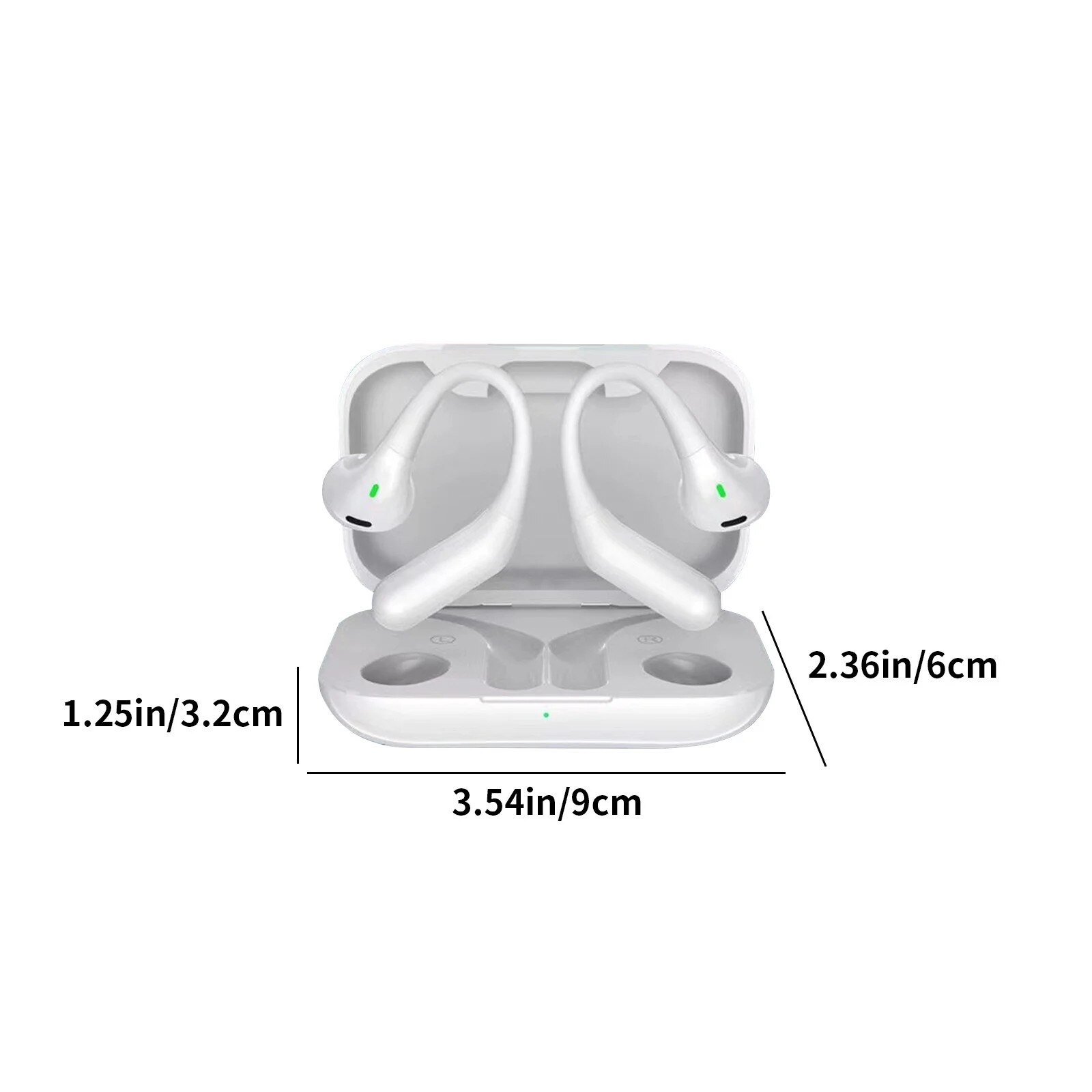 Casti Wireless, design deschis, autonomie 36h, anulare zgomot, alb ...