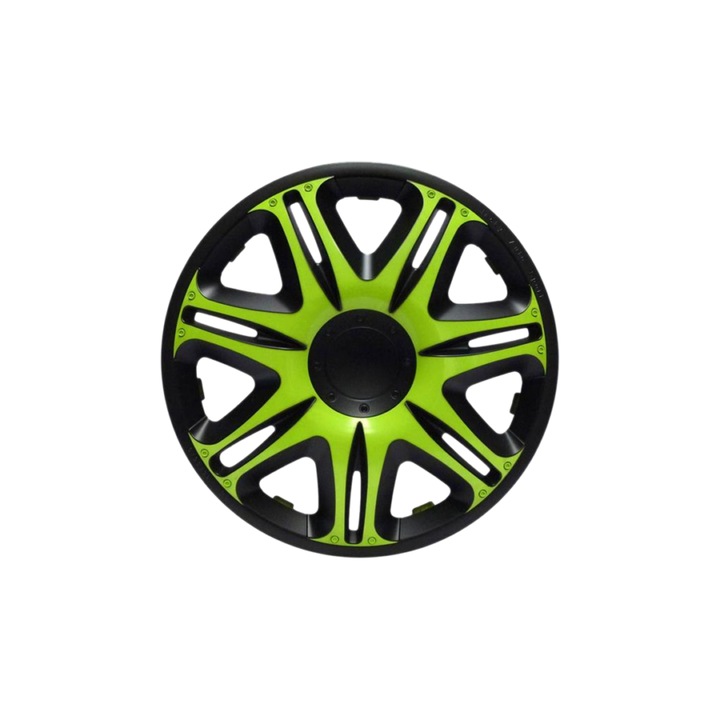 Dísztárcsa 15" Nascar Green-Black (4 darabos garnitúra)