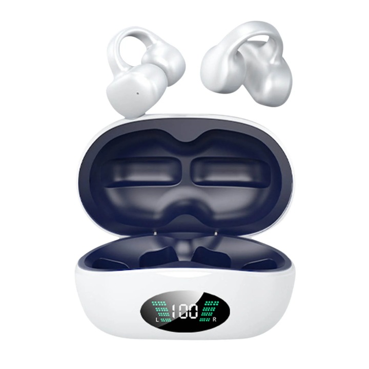 YANYXR csontvezetéses vezeték nélküli fülhallgató Bluetooth 5.3, HD, fekete, 30 óra üzemidő