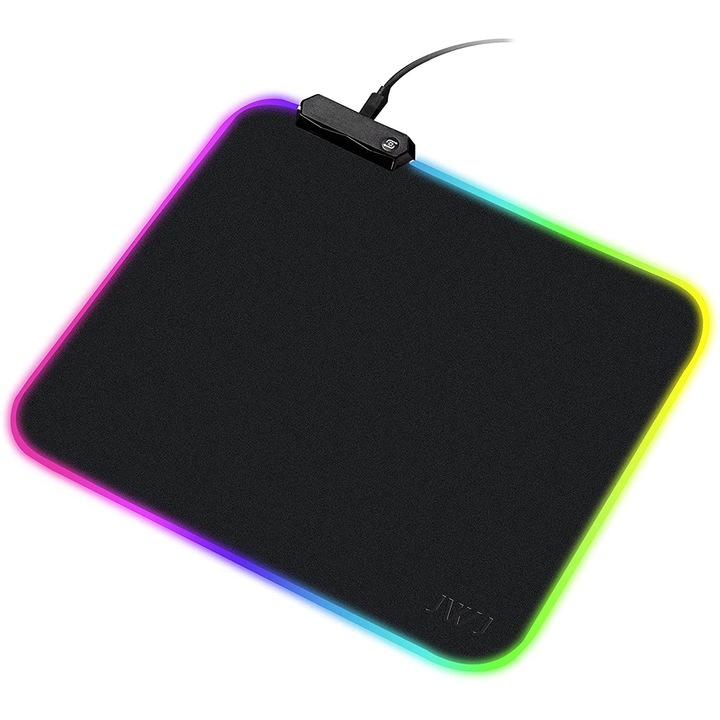 Mousepad gaming YANYXR RGB 34x24.5x0.3cm antiderapant moale