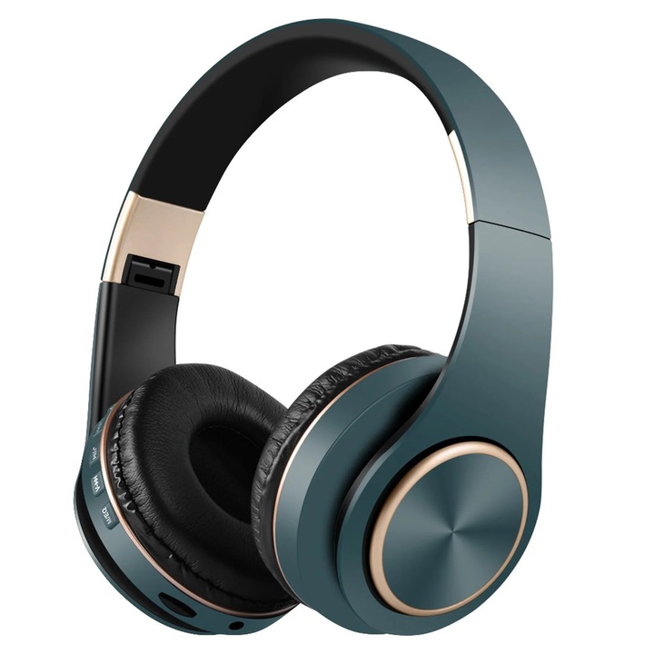 YANYXR Bluetooth 5.0 vezeték nélküli fejhallgató, összecsukható, kék, 17x17x7.5cm