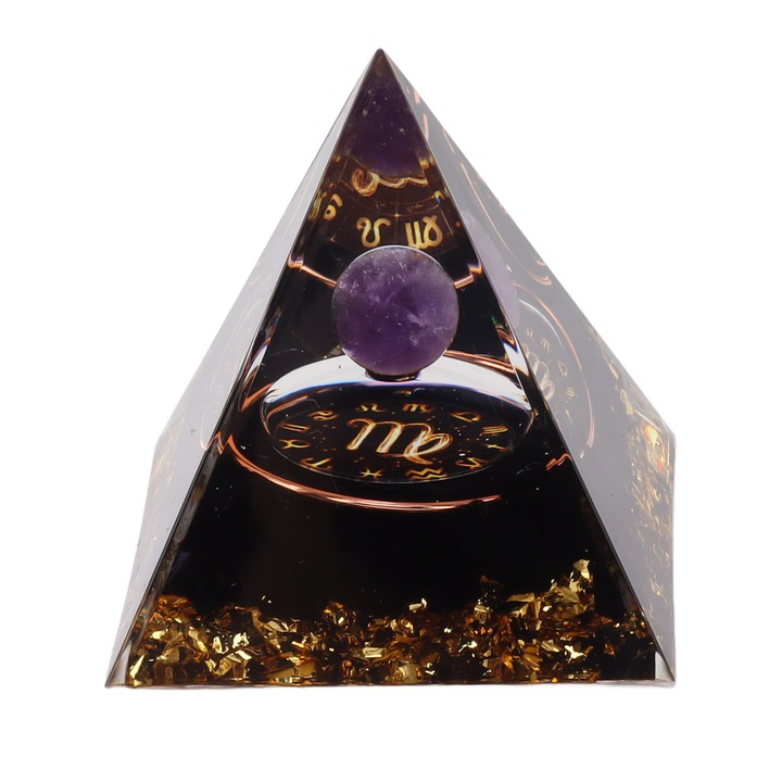 Piramida din cristal amethyst 5cm pentru energie pozitiva si meditatie
