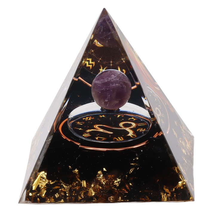 Piramida orgonit amethyst 5cm energie pozitiva decor meditatie