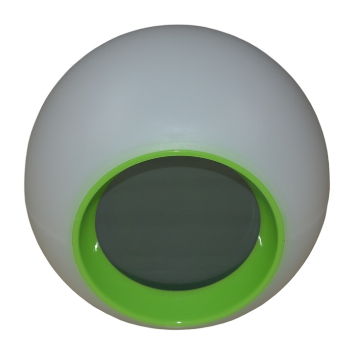 Ceas decorativ Zeaicos, LED colorat, functie de noapte, indicator de temperatura, verde, rotund