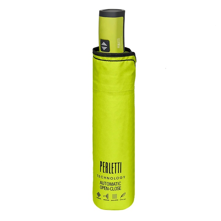 Umbrela automata Perletti Technology 21805, Pentru Femei, Verde neon