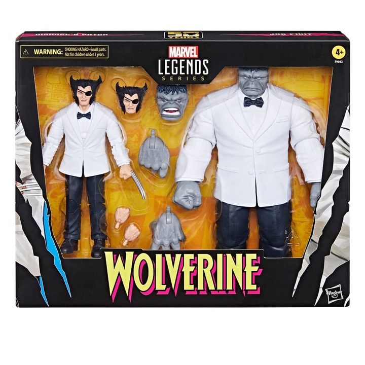 Set 2 figurine, Hasbro, Wolverine 50th Anniversary Marvel Legends - Marvel's Patch & Joe Fixit, 15 cm, Multicolor